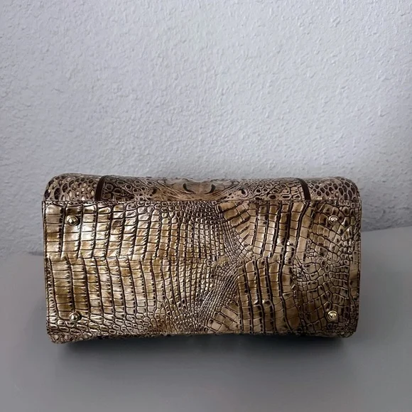 NWT BRAHMIN Caroline Cashew Cooper Croc- Embossed Genuine Leather‎ Satchel - Picture 15 of 16